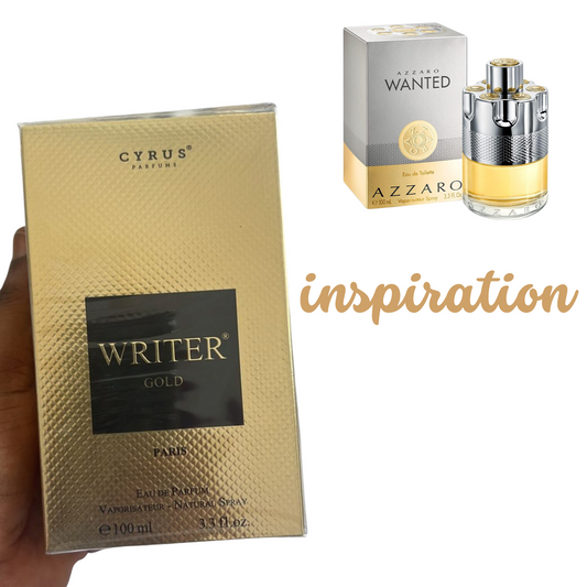 Writer Gold pour Homme by Cyrus 100 ml inspiration Azzaro Wanted