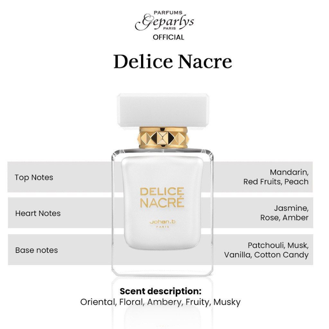 Délice Nacré Eau de Parfum - Johan.b Paris - 85 ml